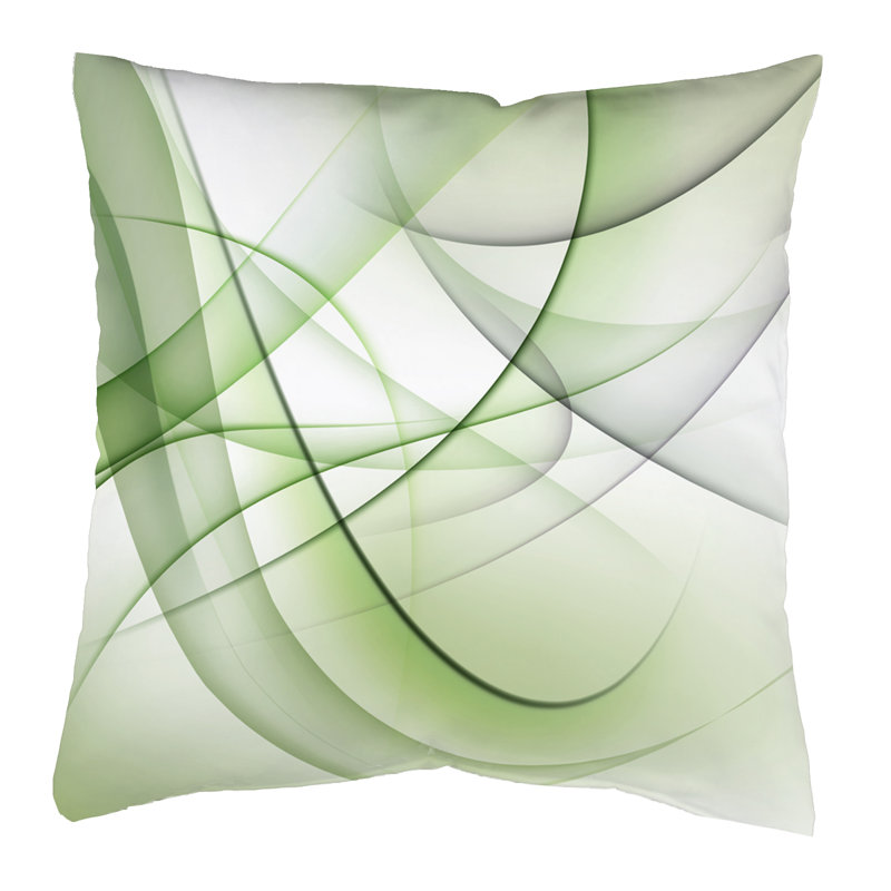 Helf Abstract Square Cushion Cover, Green, 50cm H x 50cm W x 1cm D