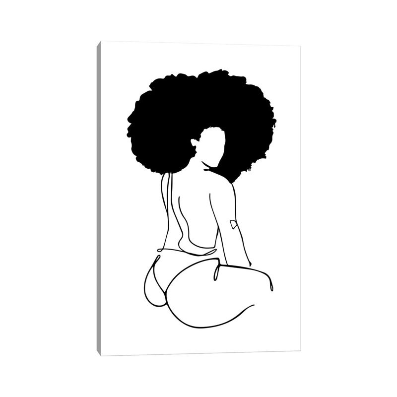 «Nude in Black No. 6» par Domonique Brown - impression sur toile tendue, H 26 po x l 18 po x 1,5 po