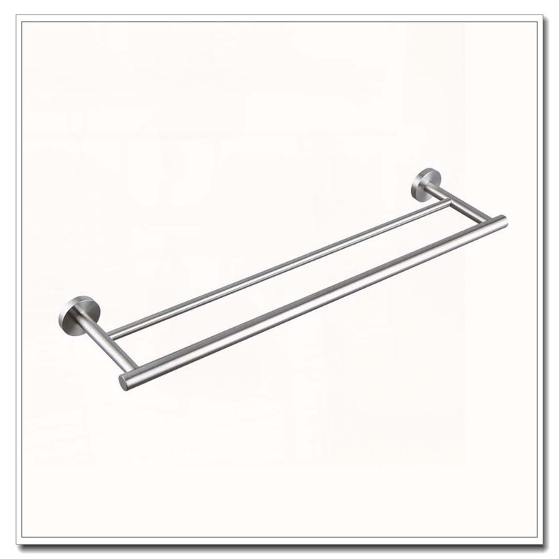 23.6" Wall-Mounted Towel Bar with Stainless Steel & Hidden Screw Holes, Brushed Nickel
