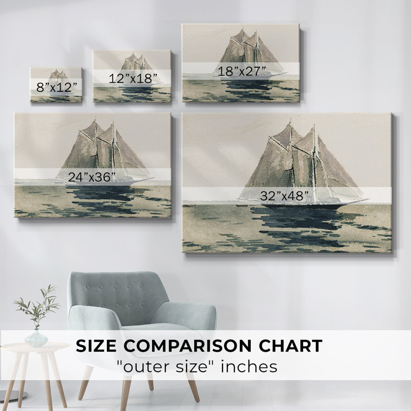 «Vintage Nautical Print-CCIX» sur, H 19 po x l 28 po, Toile tendue