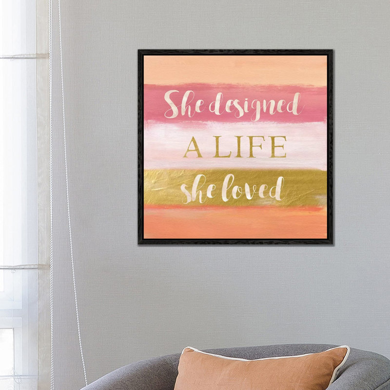 She Designed by Nan - Print on Canvas, Black Framed, 66.04 cm H x 66.04 cm W