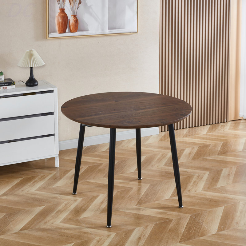 Table extensible, table de salle à manger, table de bureau, table basse, pieds en métal noir