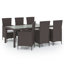 Ensemble repas rectangulaire avec coussins Kruse-820747641-820747646-820747652