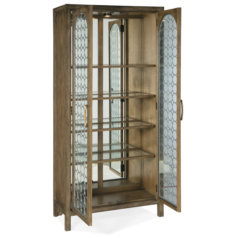 Surfrider Lighted Display Stand, Dark Wood