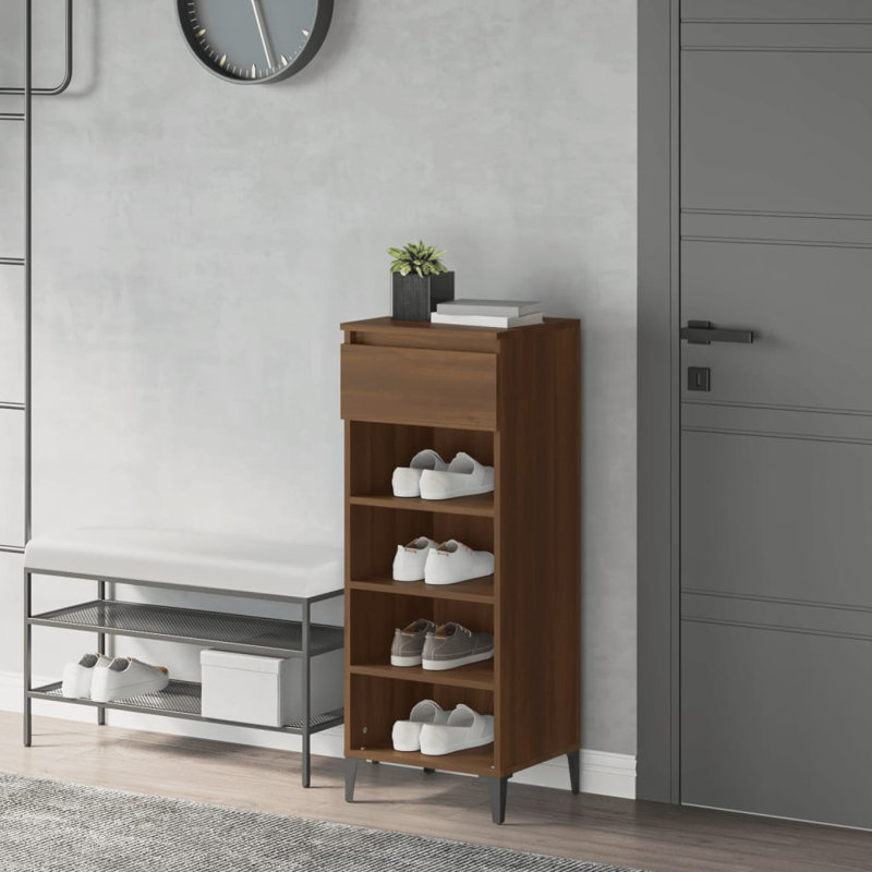 8 Pair Shoe Rack, Brown