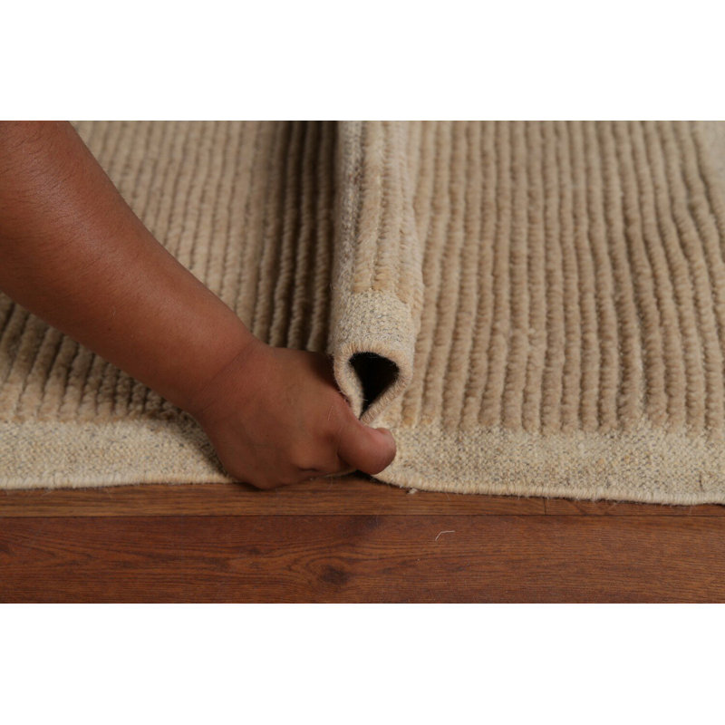 Tapis marocain tout en laine à motif abstrait 9 x 12