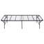 Lit plateforme noir pliable, durable et peu encombrant, parfait pour les chambres d'amis et les petits espaces de vie.