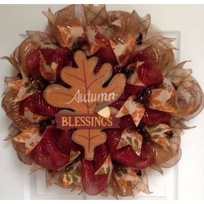 Autumn Blessing Leaf Wreath