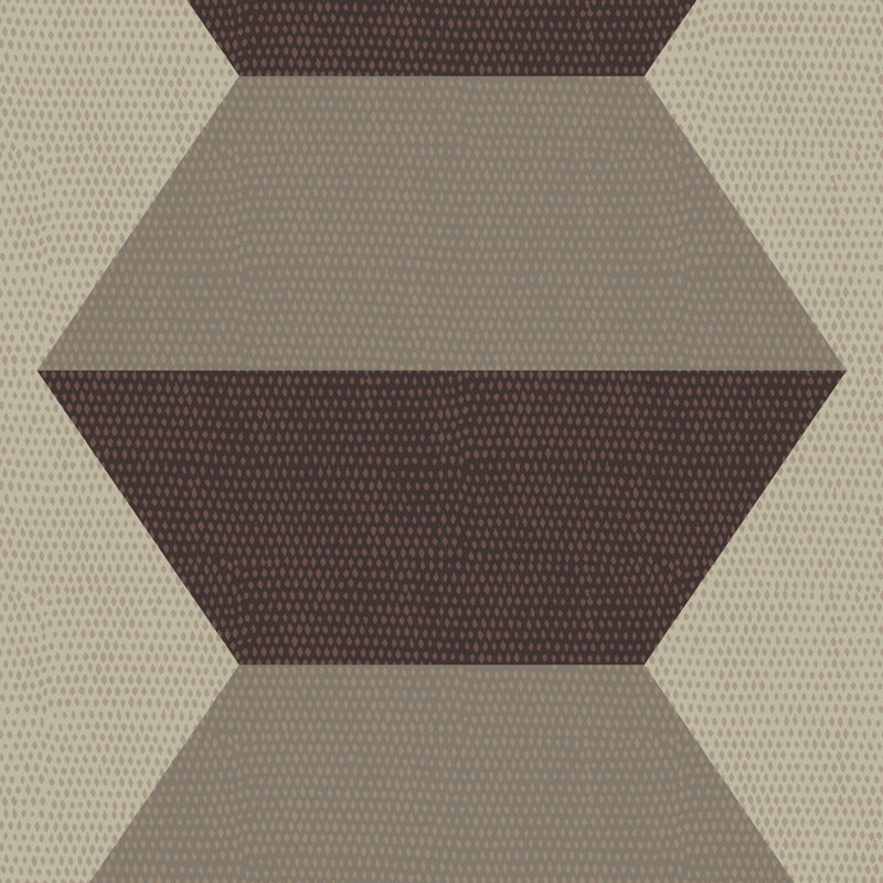 Infinity Blocks - Brown Burgundy Wallpaper