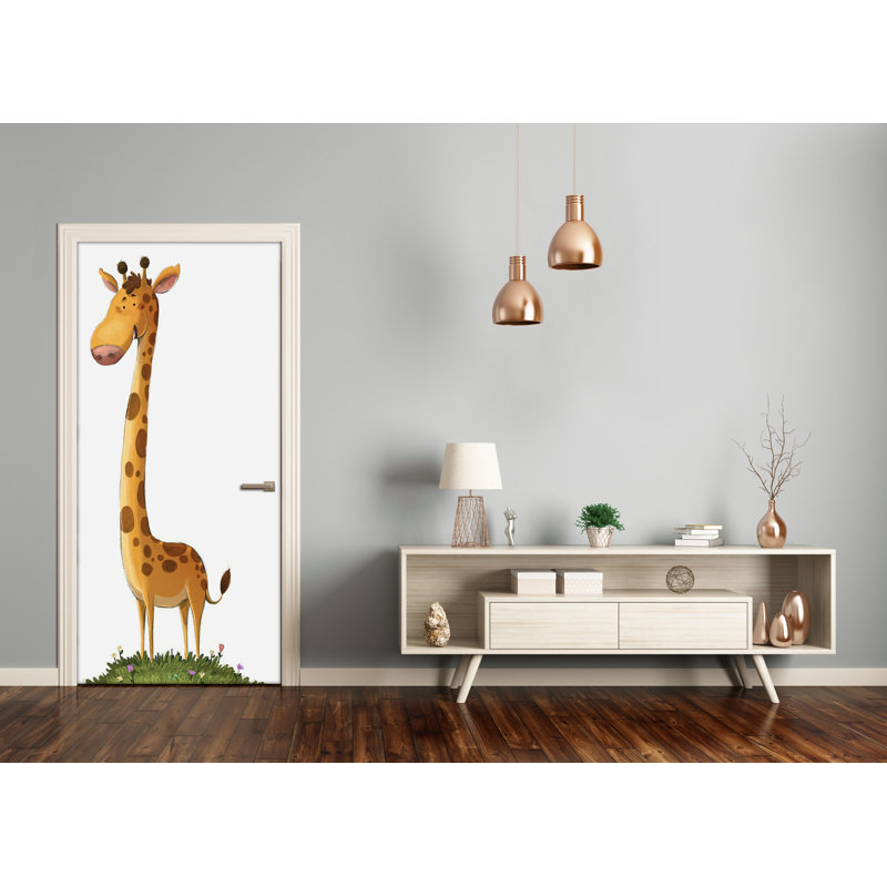 Giraffe Wall Door Decal