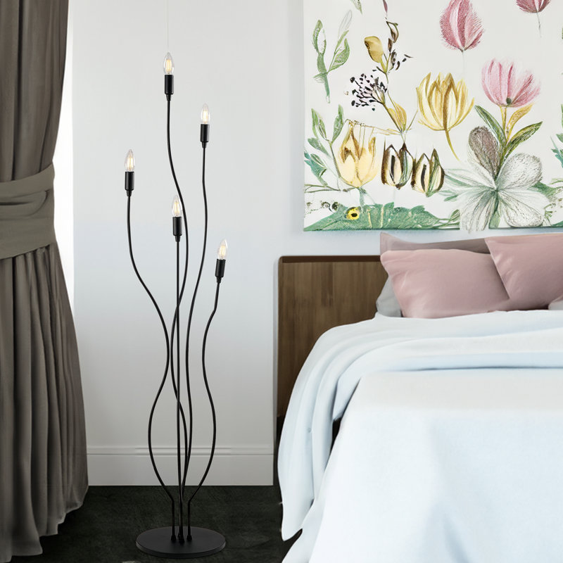 Mazel 61.02'' Black Novelty Floor Lamp