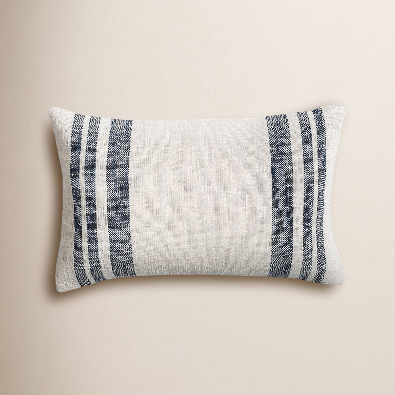 Evergreen Toile Striped Lumbar Throw Pillow, Ink, 14" x 22"