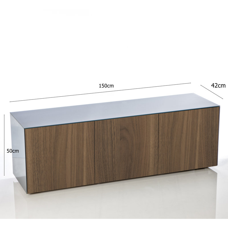 INTEL 1500 TV Cabinet, Black/Oak