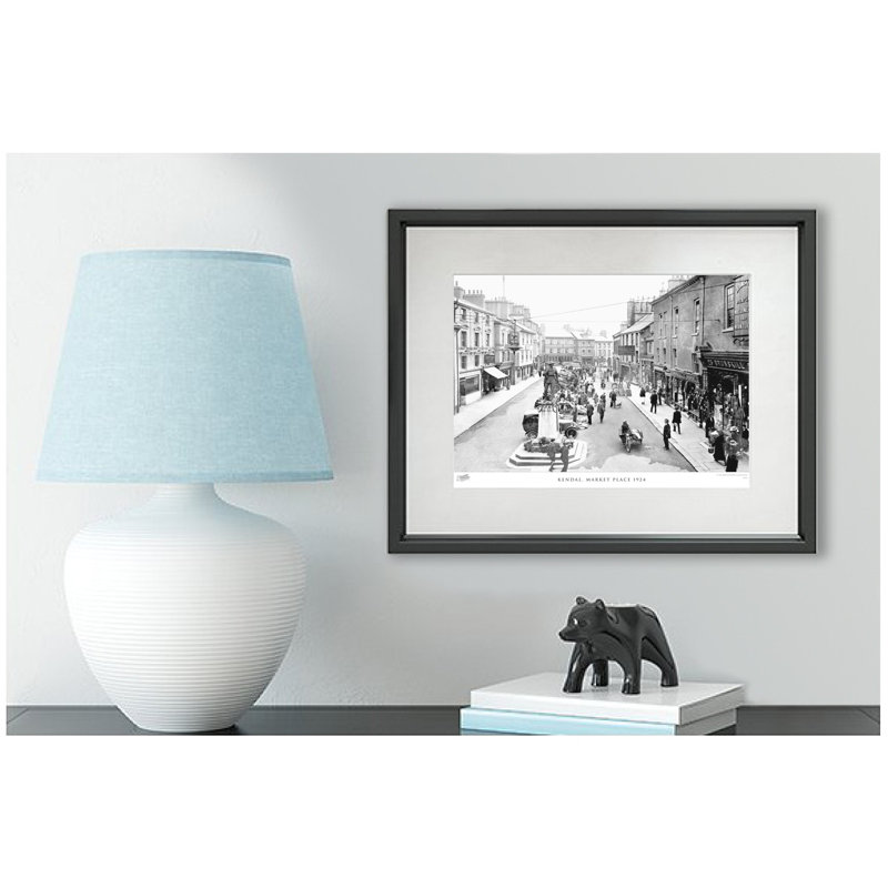 Kendal, Market Place 1924 by Francis Frith - Single Picture Frame Print, 40cm H x 50cm W x 2.3cm D