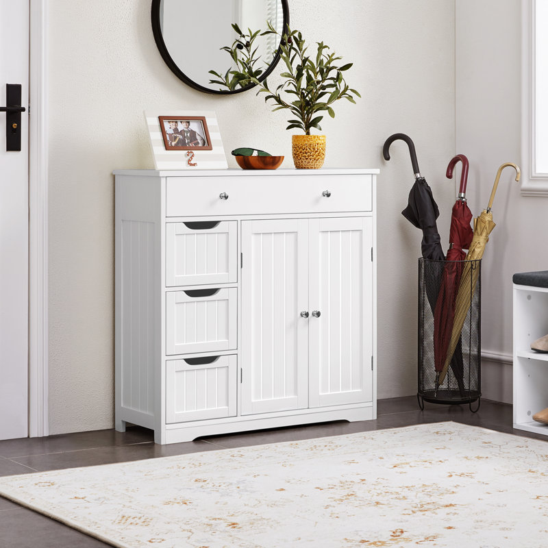 Rhonwen 81cm W Bathroom Storage  Cabinet with Drawers and Adjustable Shelves
