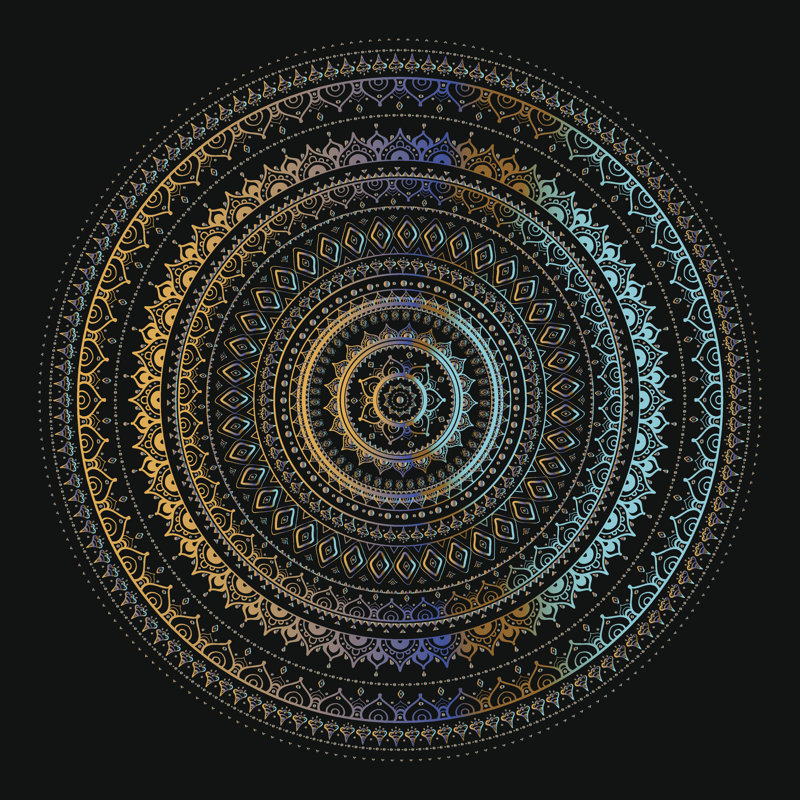 Mandala by Katyau - Wrapped Canvas Print, 91cm H x 91cm W