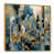 Toile avec cadre flottant or