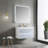 Fahriye 35.19 " W Free Standing Wall Mounted Single Double Single Vanity Bathroom Vanity With Acrylic Top with Mirror