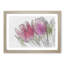 Pair of Pink Tulip Flowers in Abstract - Picture Frame Drawing Print-55735231-55735233