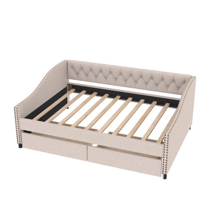 Audy Upholstered Daybed, Beige