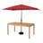 6 Piece Set Okemo Table w/4 Chairs 10"" Rectangular Umbrella (Red)-90674569-122721492