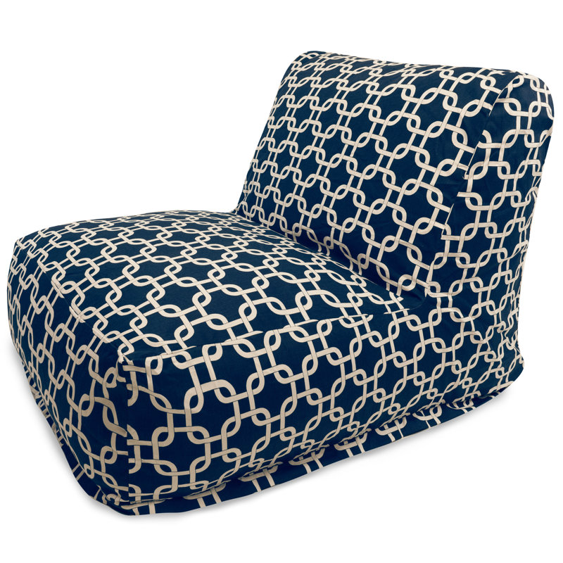 Roysum Cotton Bean Bag Chair & Lounger, Navy Blue