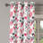The Holiday Aisle® Valentines Grommet Curtain Decorative 2-Panel Window Drapes, 50", Black Red Pink-1934343474