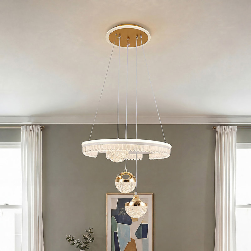 4 - Light Natural LED Dome Pendant