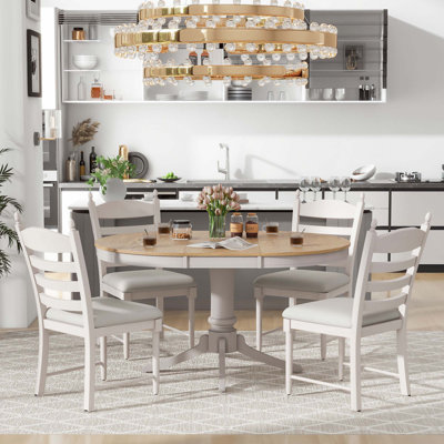 5-Piece Retro Functional Dining Table Set -  Red Barrel Studio®, 5F8FF81767A947E092CD3D45A01C8FDE