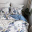 Ensemble de housse de couette 100% coton à longues fibres Lunaria Hannwacker - 3 pièces, motif feuille de palmier, ultra doux et respirant-1350841545
