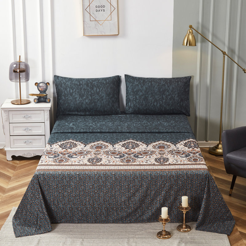 Paisley Monarch Microfiber Paisley Flat Sheet, Full Flat Sheet