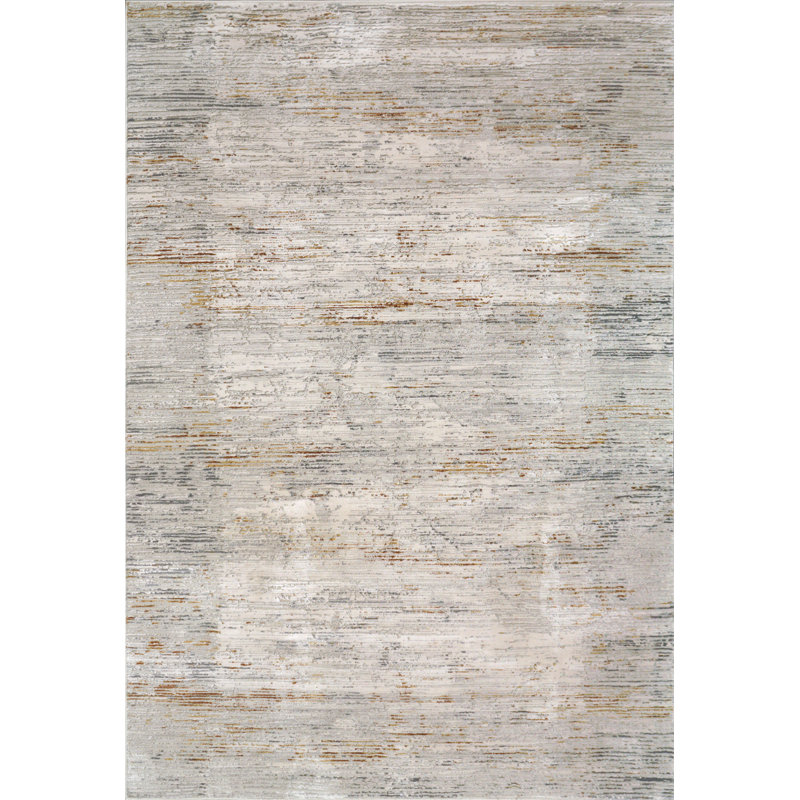 Tapis ivoire / gris Hayaa, Rectangle 7 pi 10 po x 10 pi 10 po