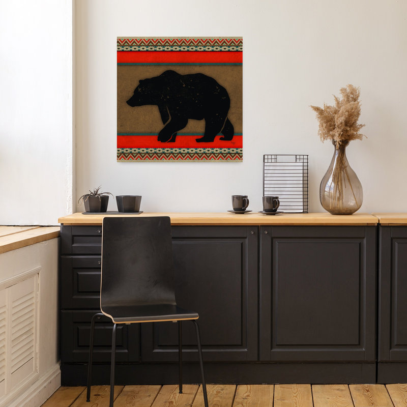 «Out West Bear», art d'ours contemporain, H 18 po x l 18 po