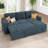 Anureet L-Shaped Sectional Modular Sofa Bed With Storage Seat-112387169