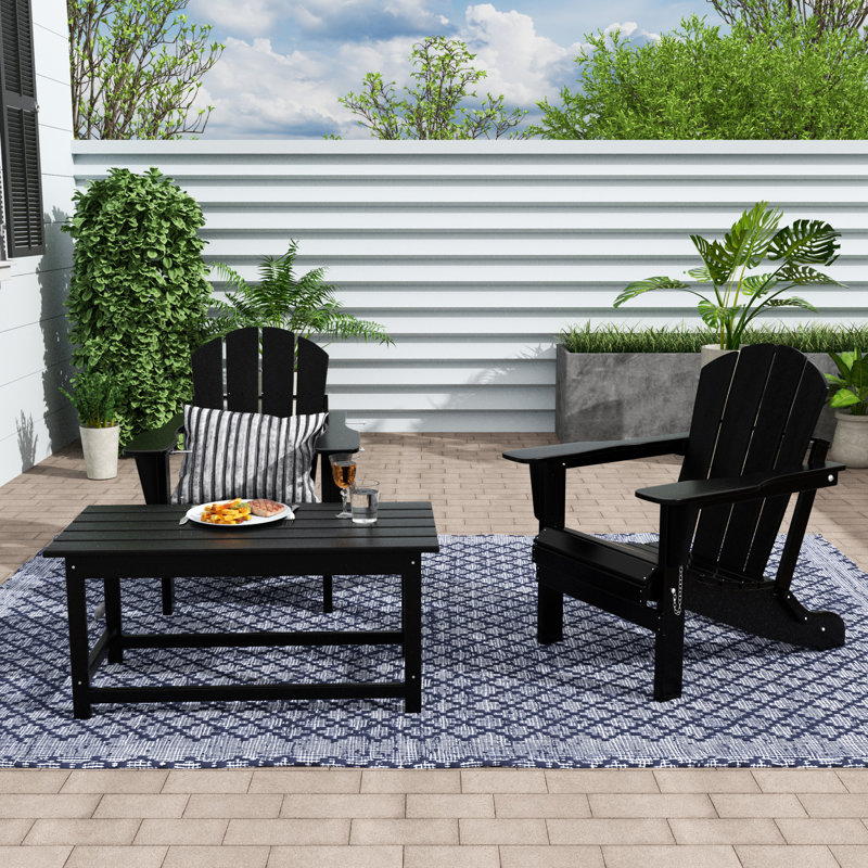 Chaise Adirondack pliante Laguna, Noir