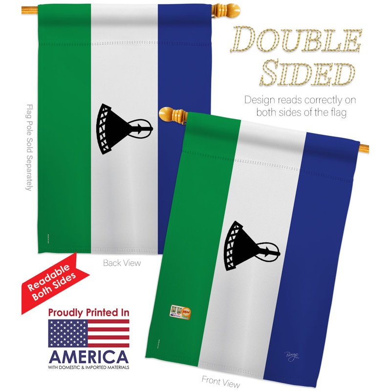 Double Sided 40'' H x 28'' W Polyester Flag Set