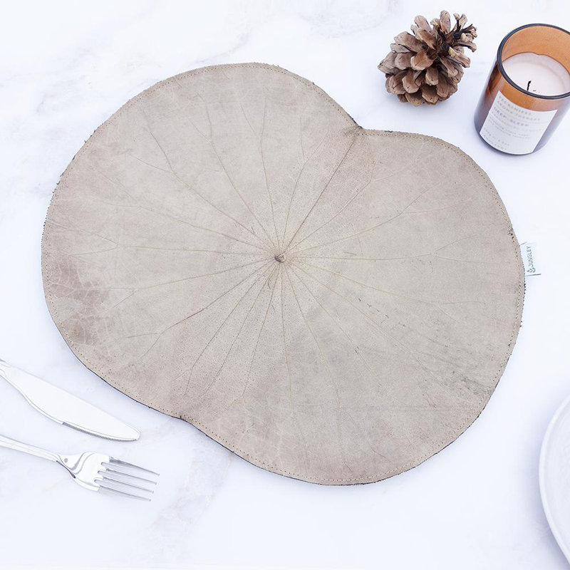 Leather No Pattern Novelty Placemat, Grey