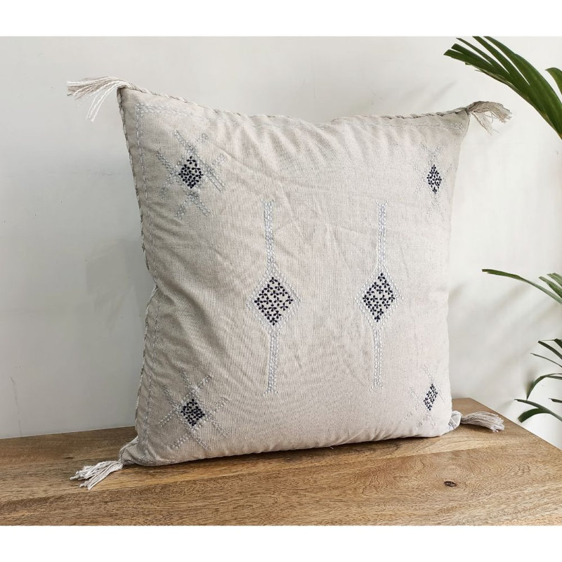 Housse de coussin homme en soie Sabra