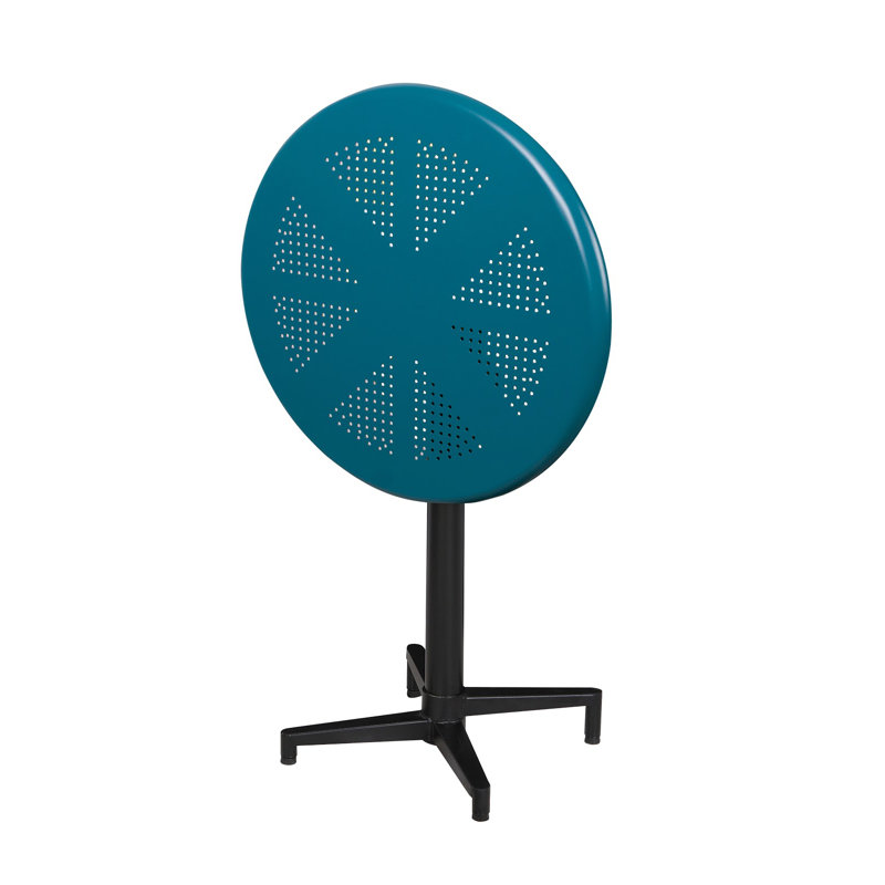 Round Yes Outdoor Balcony Table ,, 30" x 24" x 24", Frosted Teal