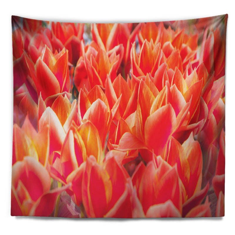 Tapisserie florale tulipe, H 68 po x l 80 po