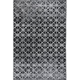 Rapture Geometric Area Rug in Black/Gray