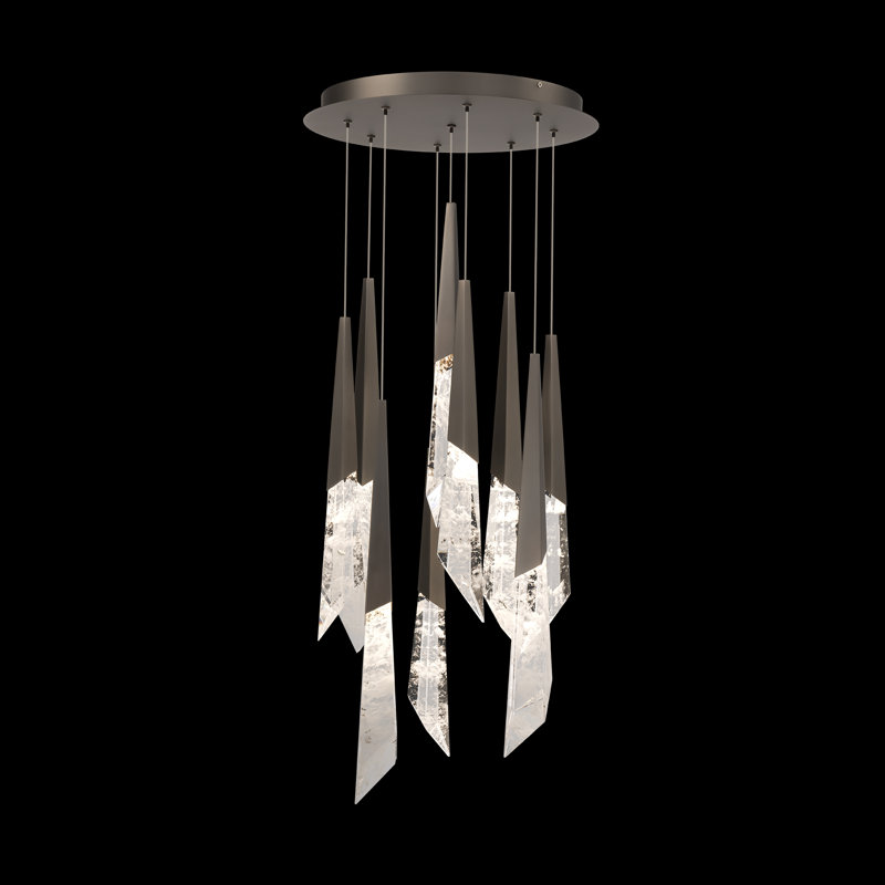 Solitude 9 - Light LED Pendant, Antique Nickel