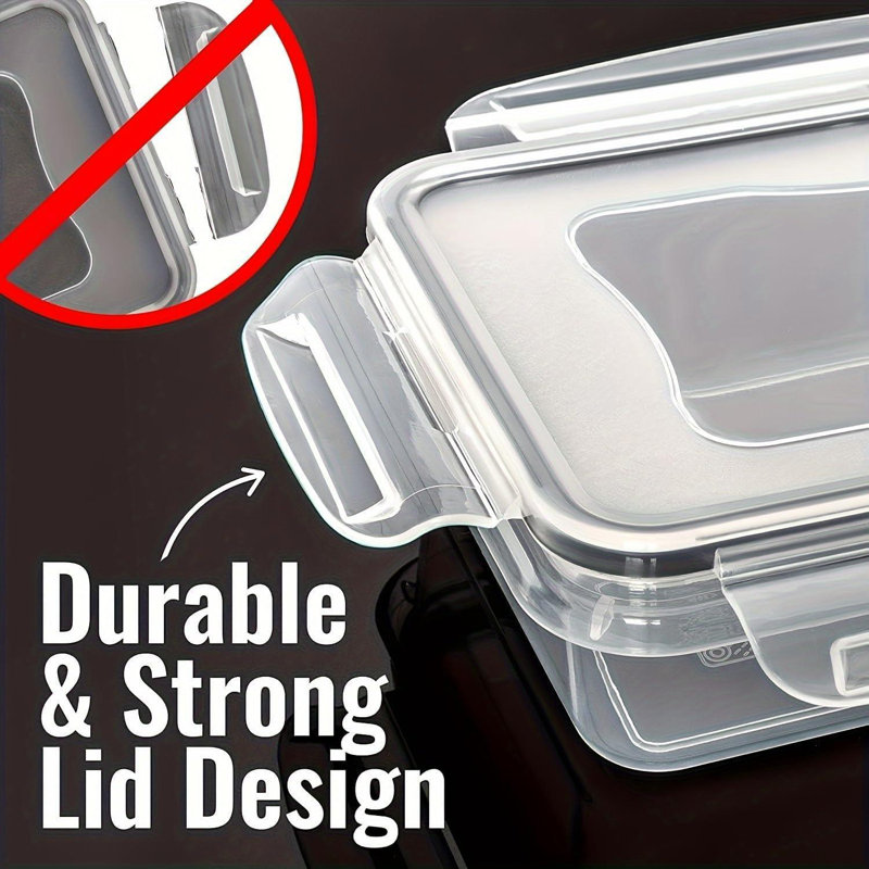 48-Piece Airtight Food Storage Containers Set With Snap-Lock Lids – 24 Reusable Containers In 7 Sizes – Microwave, Freezer Safe With Labels & Marker For Kitchen, Pantry, Meal Prep