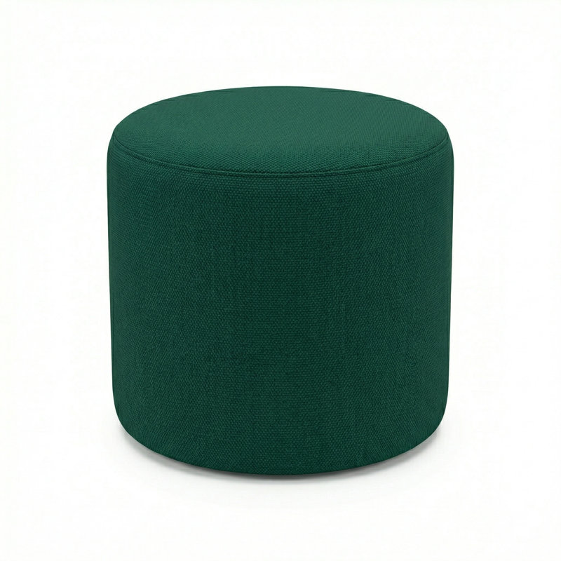 Berlin Gardens Lilly Hive 18" Round Pouf, Forest Green