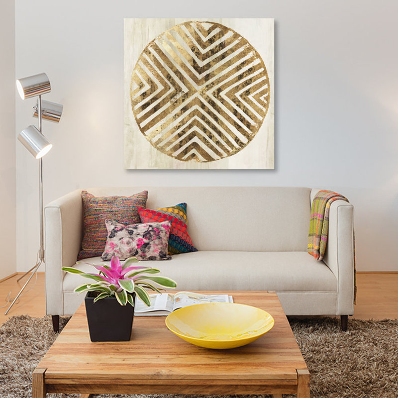 «African Lines II», impression sur toile, H 48 po x l 48 po x P 1,5 po, Toile tendue, Pas de tapis