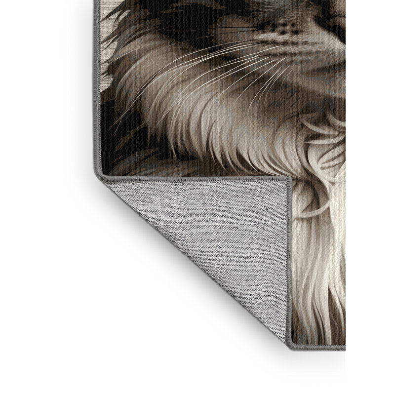 Washable Cymric Cats Area Rug, Rectangle 2' x 3'