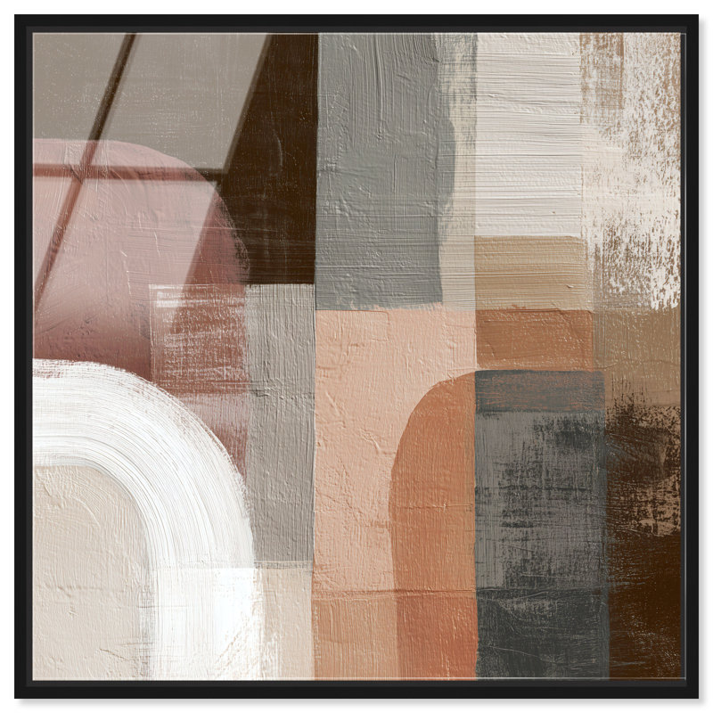 «Sage Patch I», reproduction murale encadrée par Art Remedy, cadre noir, 12 x 12, 13"H x 13"W, Cadre noir