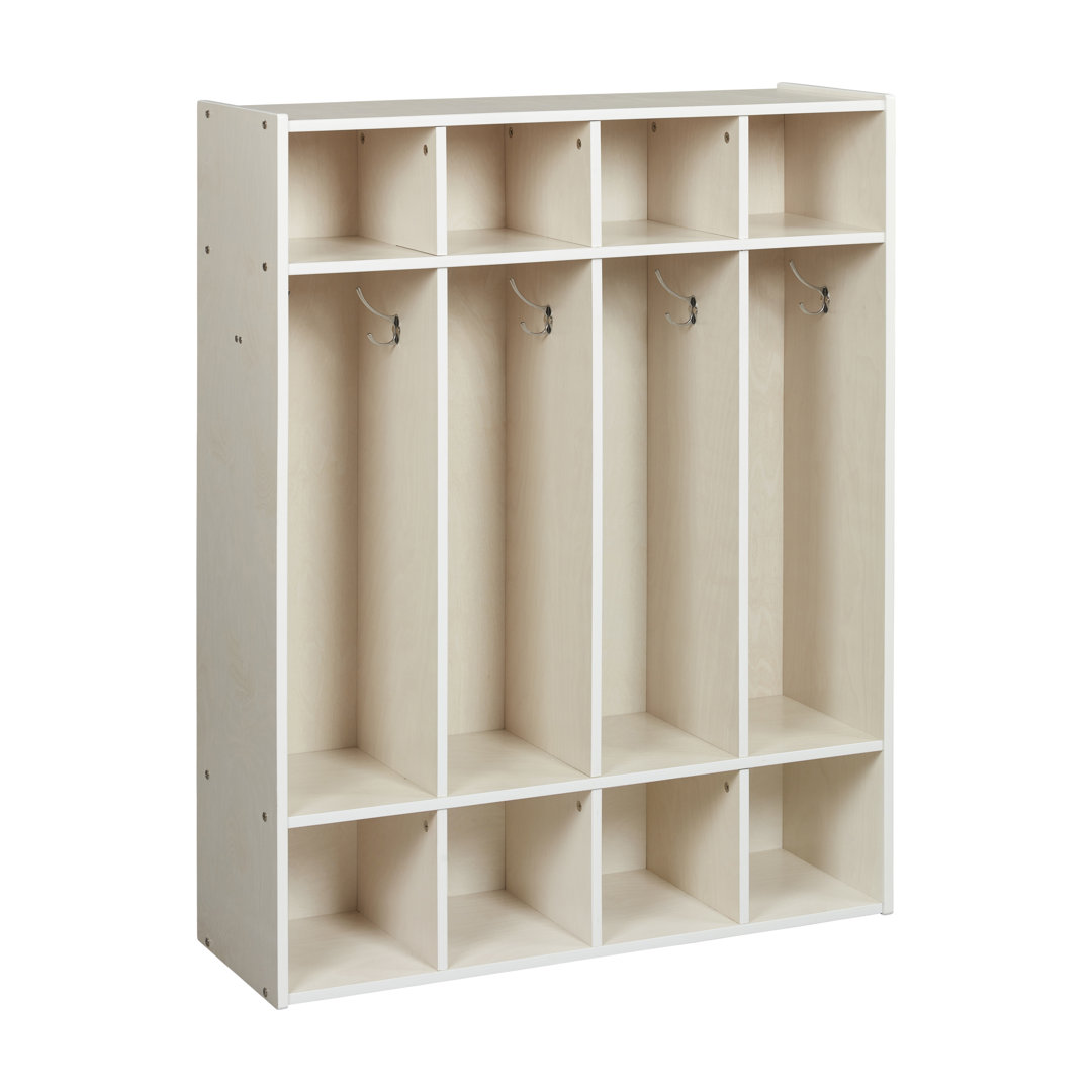 ECR4Kids Streamline 4-Section Coat Locker, Classroom Furniture ECR4Kids