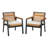 7-Piece Acacia Wood Dining Set with Cushioned Chairs