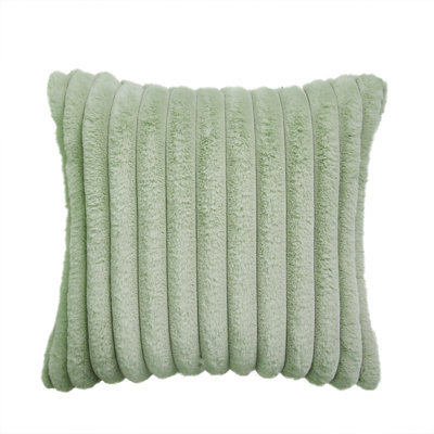 Faux Fur Lines Square Pillow Cover & Insert